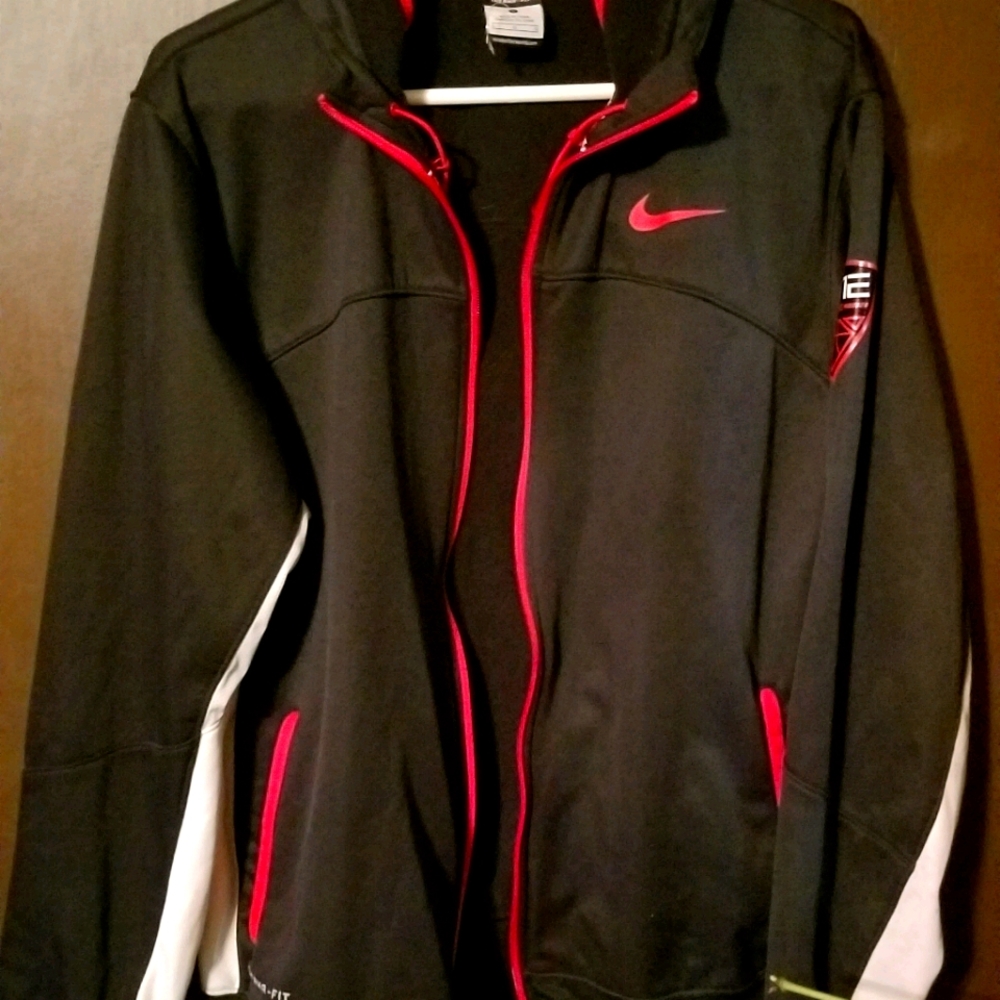 Nike Elite Therma Fit Jacket Red Blue Sz L